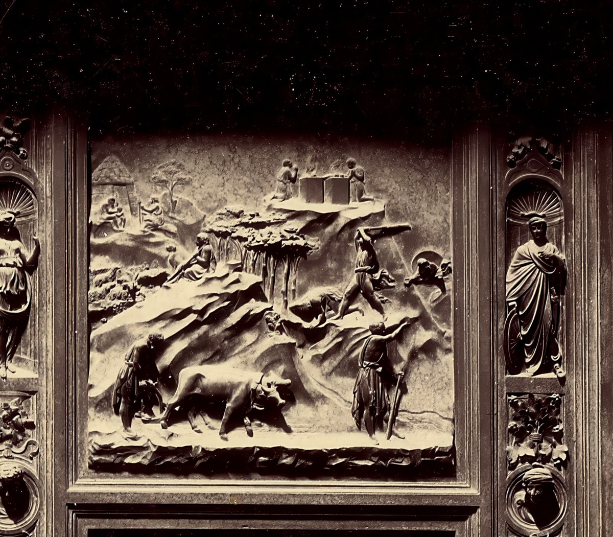 Cain and Abel detail from Ghiberti's Gates of Paradise